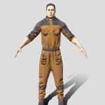 Worker Man 3d game character