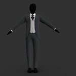 Worn Victorian gentleman’s suit