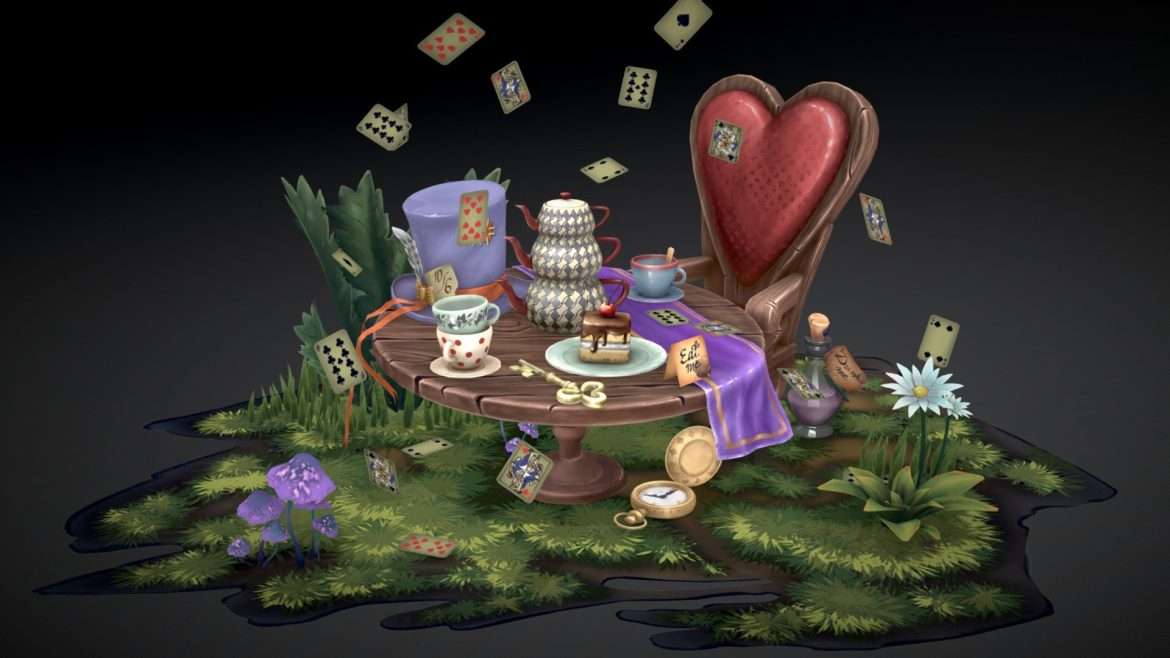 alice in wonderland props 3d model