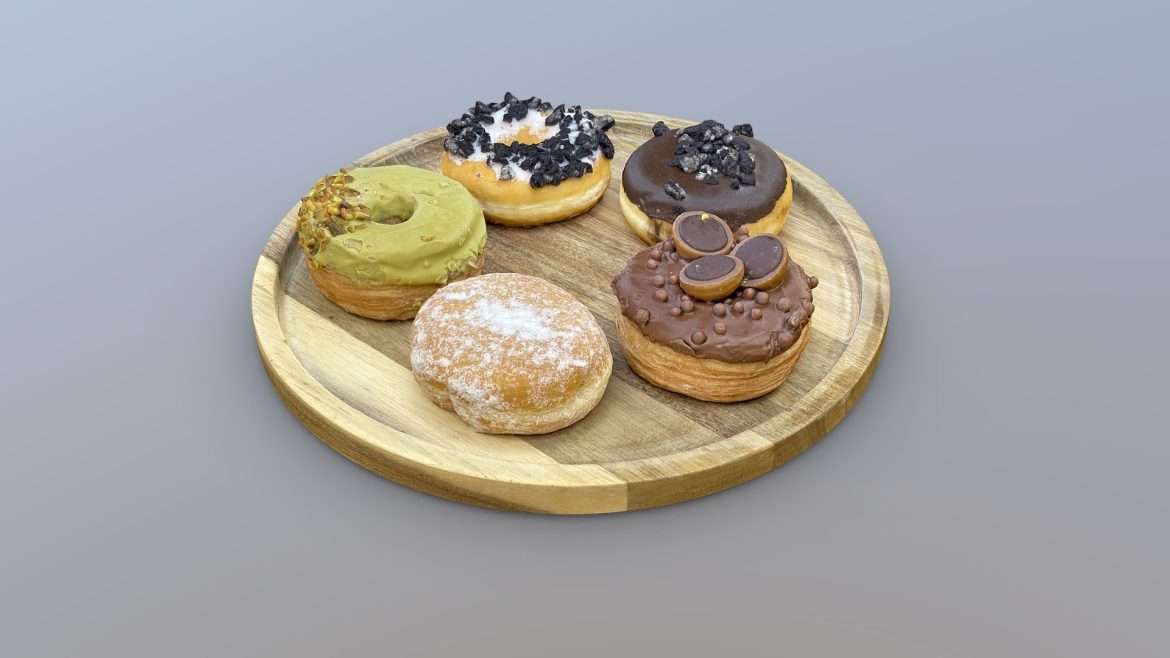the five donuts 3d model