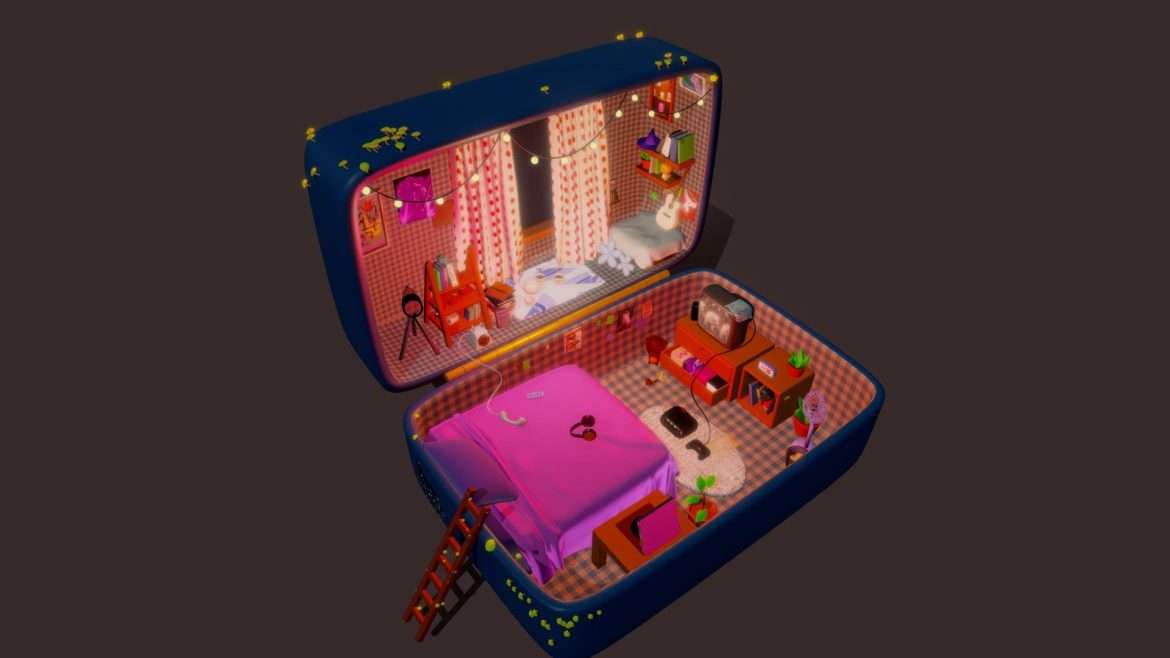 a 10 year olds room 3d model