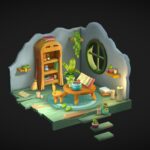 aesthetic wizard room 3d model