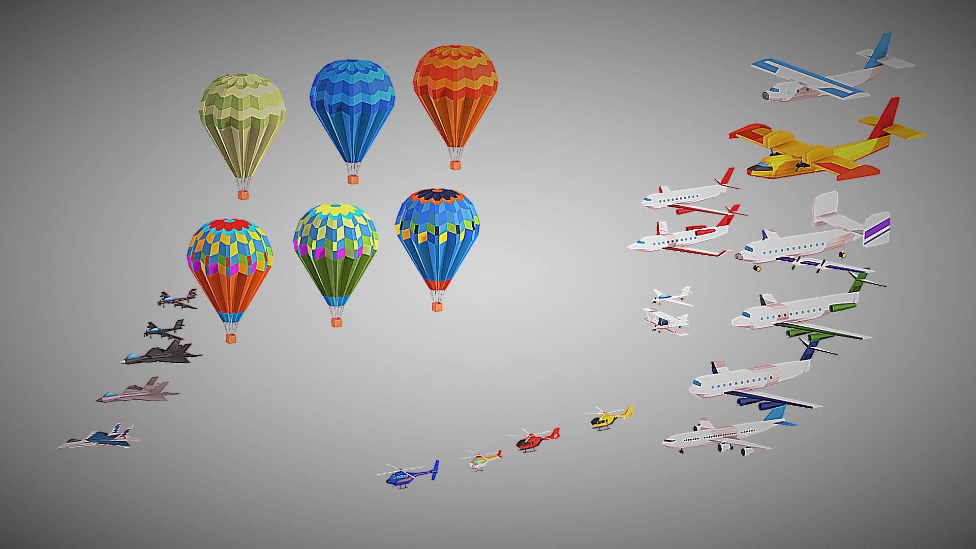 Air Pack Low Poly Low
