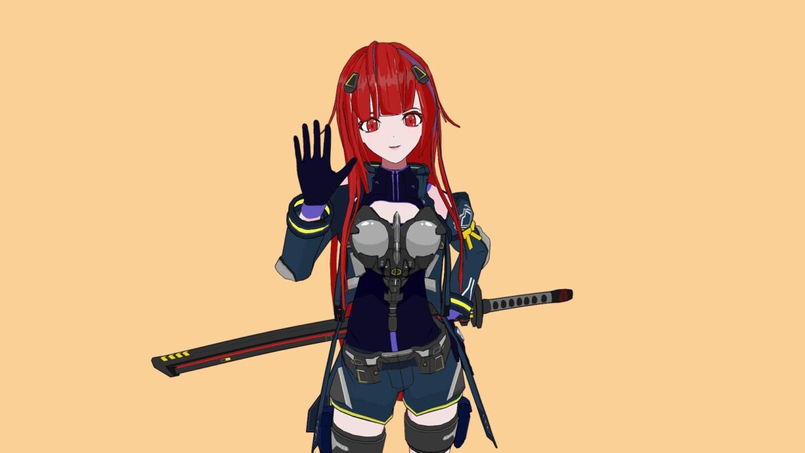 anime girl codename ignis 3d model