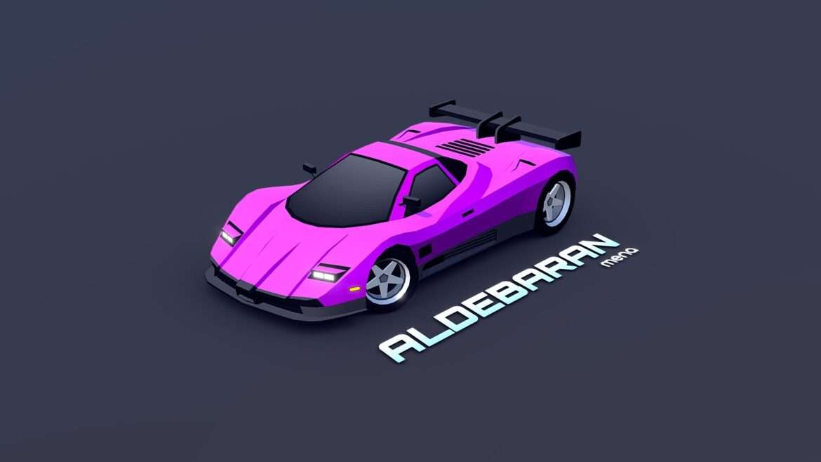 arcade aldebaran retro supercar 3d model