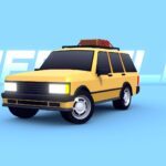 Nephele Offroad Truck 3d Model - A stylized 3D model of the Nephele off-road truck with a rugged design and oversized tires.