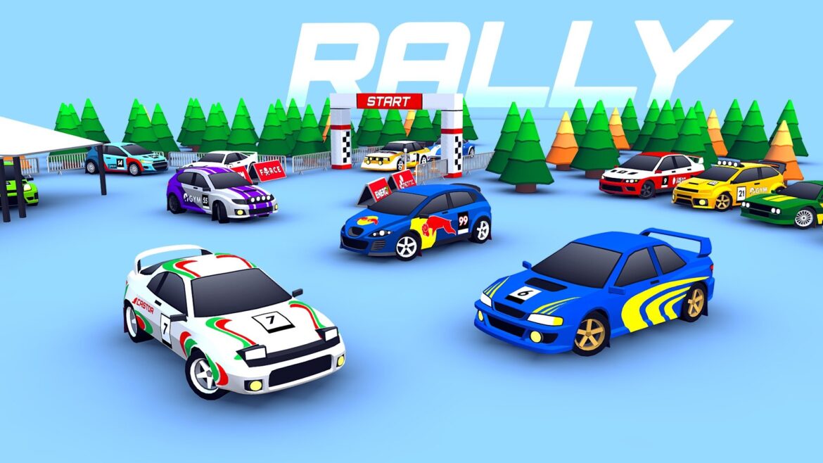 arcade rally cars 3d model