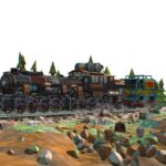 Metro Aurora Train 3d Model - Highly detailed Metro Exodus Aurora train 3D model, depicting the iconic post-apocalyptic locomotive with weathered textures.