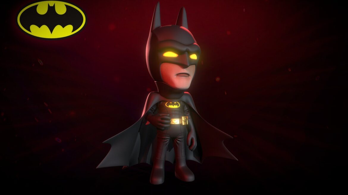 Batman 1989 Toy 3d Model - batman 1989 toy 3d model in stylized miniature form