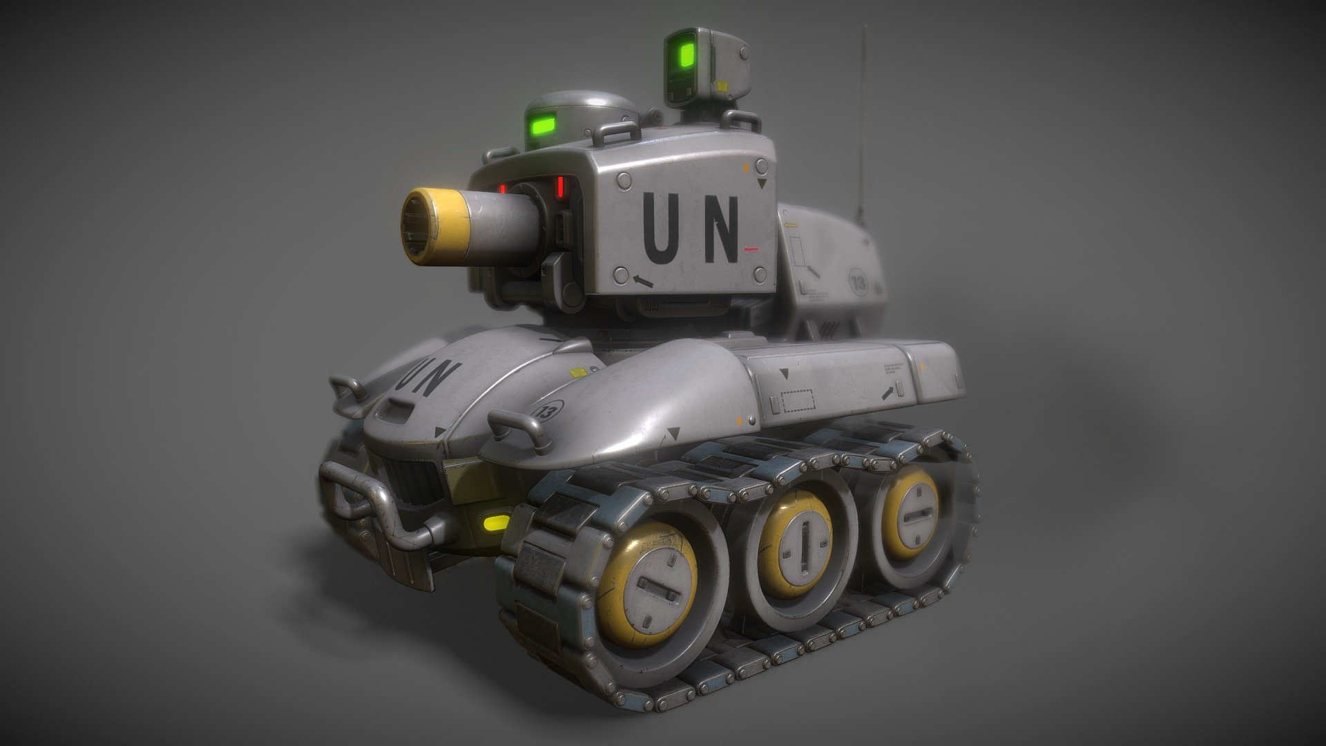 Battle Tank J-5 animation