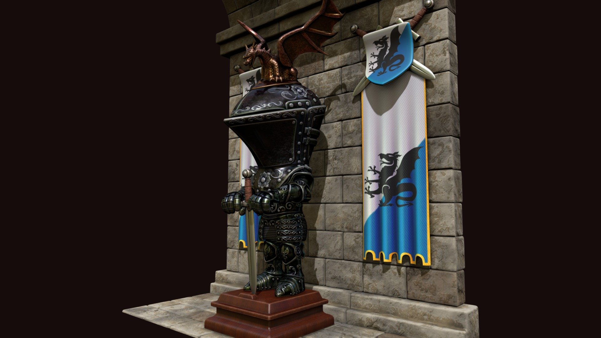 black dragon knight armor (toy style)