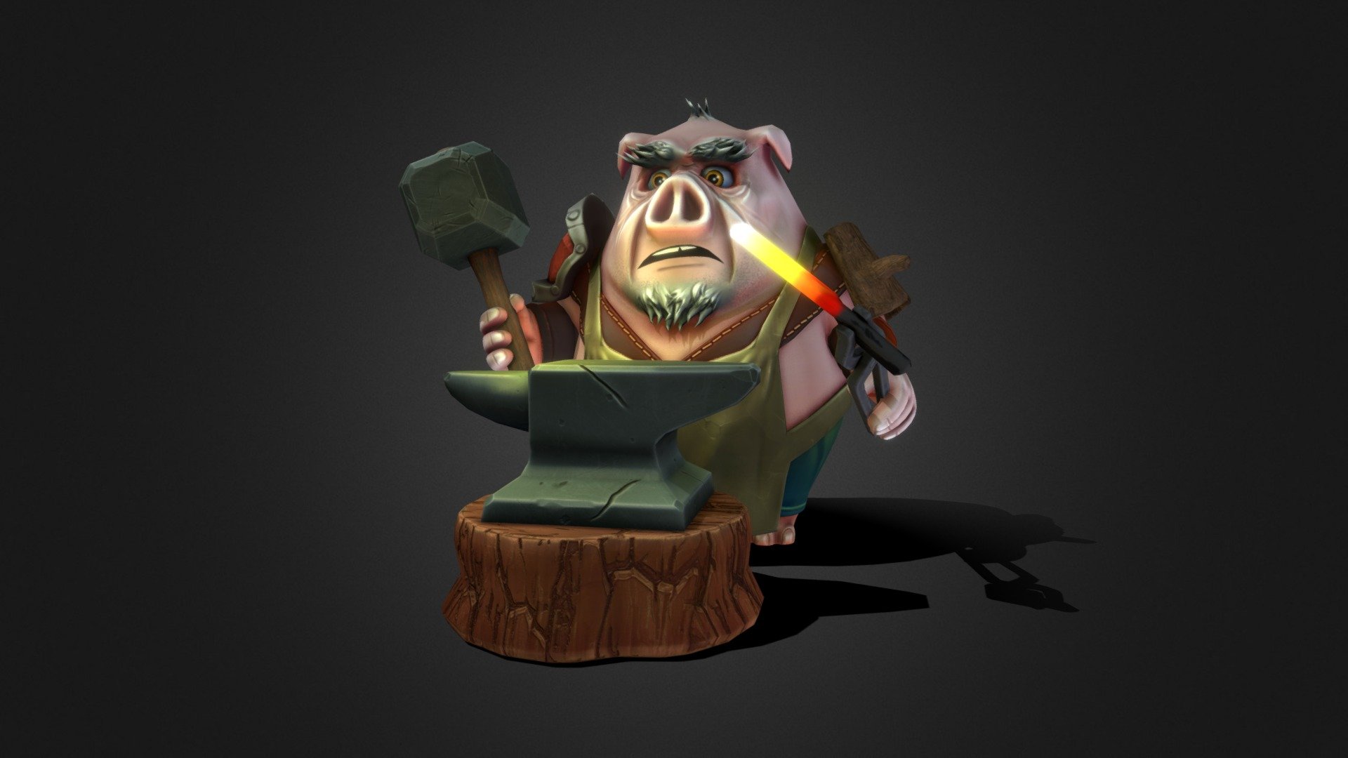 blacksmith pig