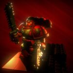 blood angels spacemarine w40k lego style 3d model