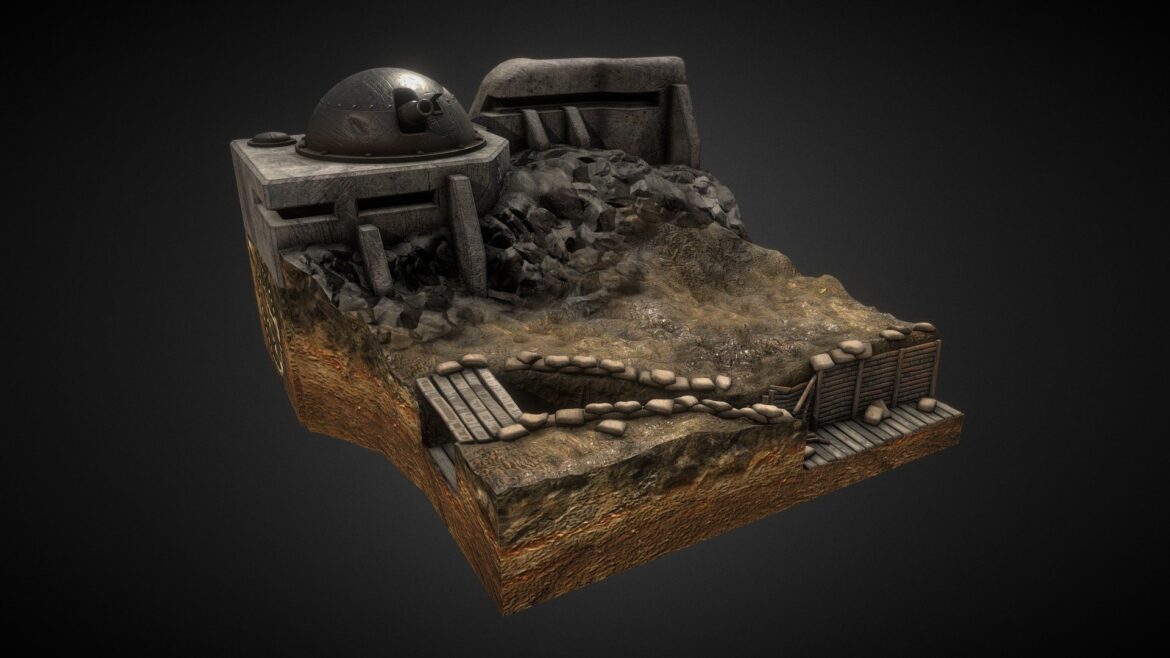 bunker ww steampunk 3d model