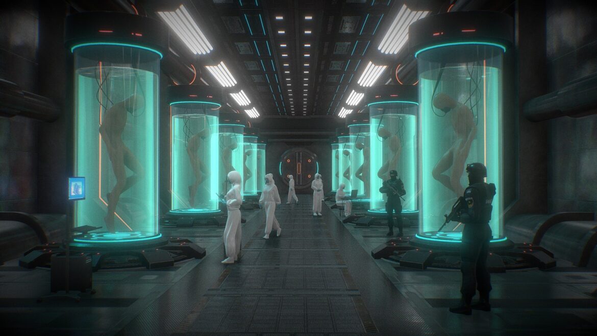 Clone Human Lab 3d Model - Clone Human Sleep Module Lab 3D Model Sci-Fi Hibernation Scene