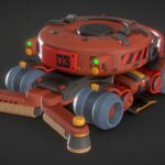 cyberpunk city sweeper 3d model