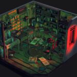 Darkroom Low Poly Hand Painted Diorama