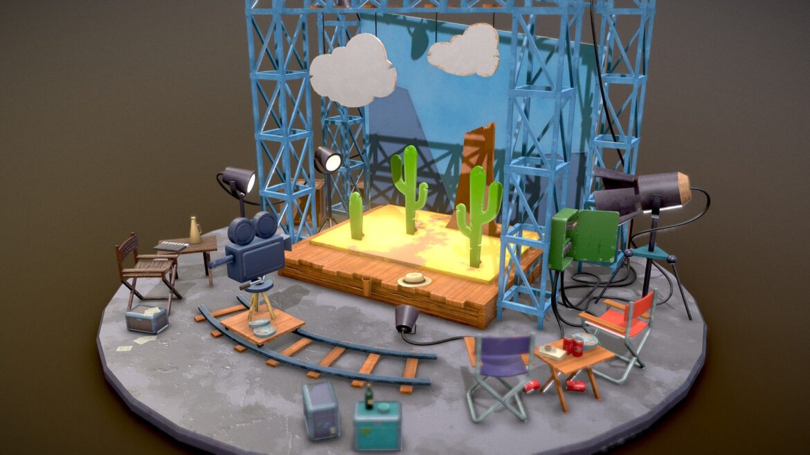 diorama cinema 3d model