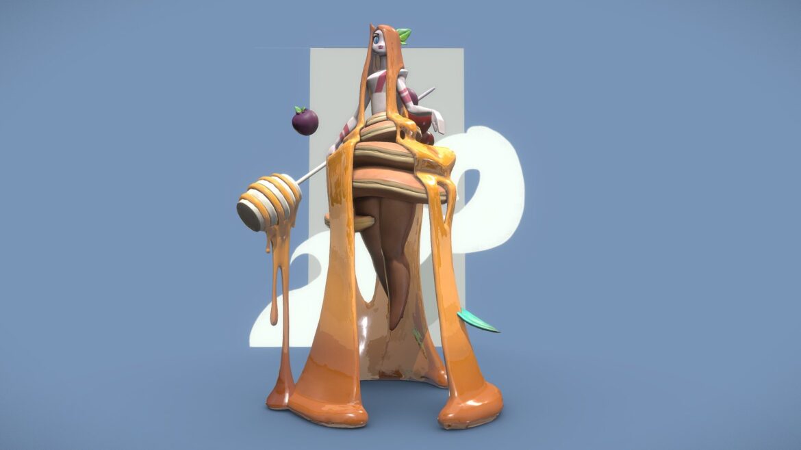 honey berry princess stylized character 3d model