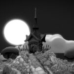Lonely Crypt – Stylized Diorama