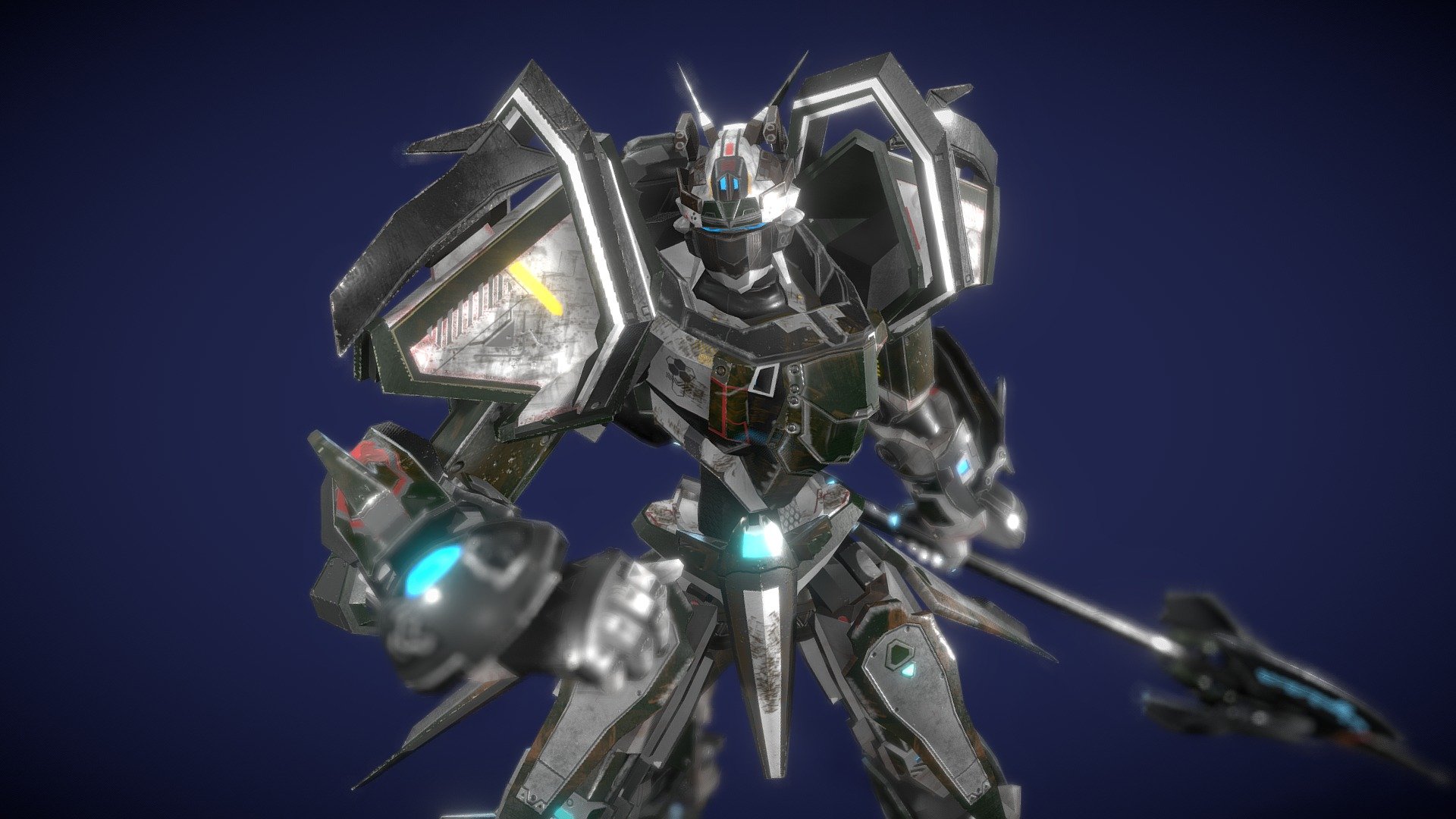 Low Poly Robot Armorehind