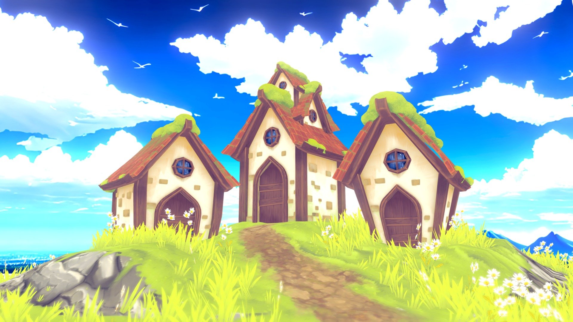 Low Poly Stylized – Medieval Fantasy house