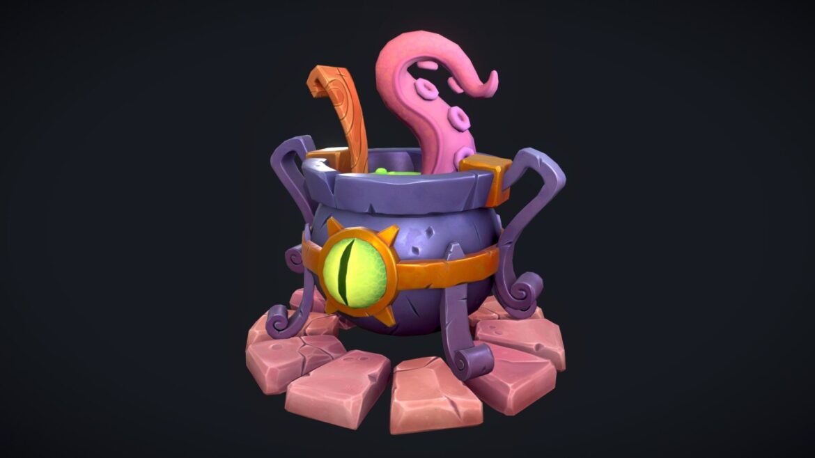magic cauldron 3d model