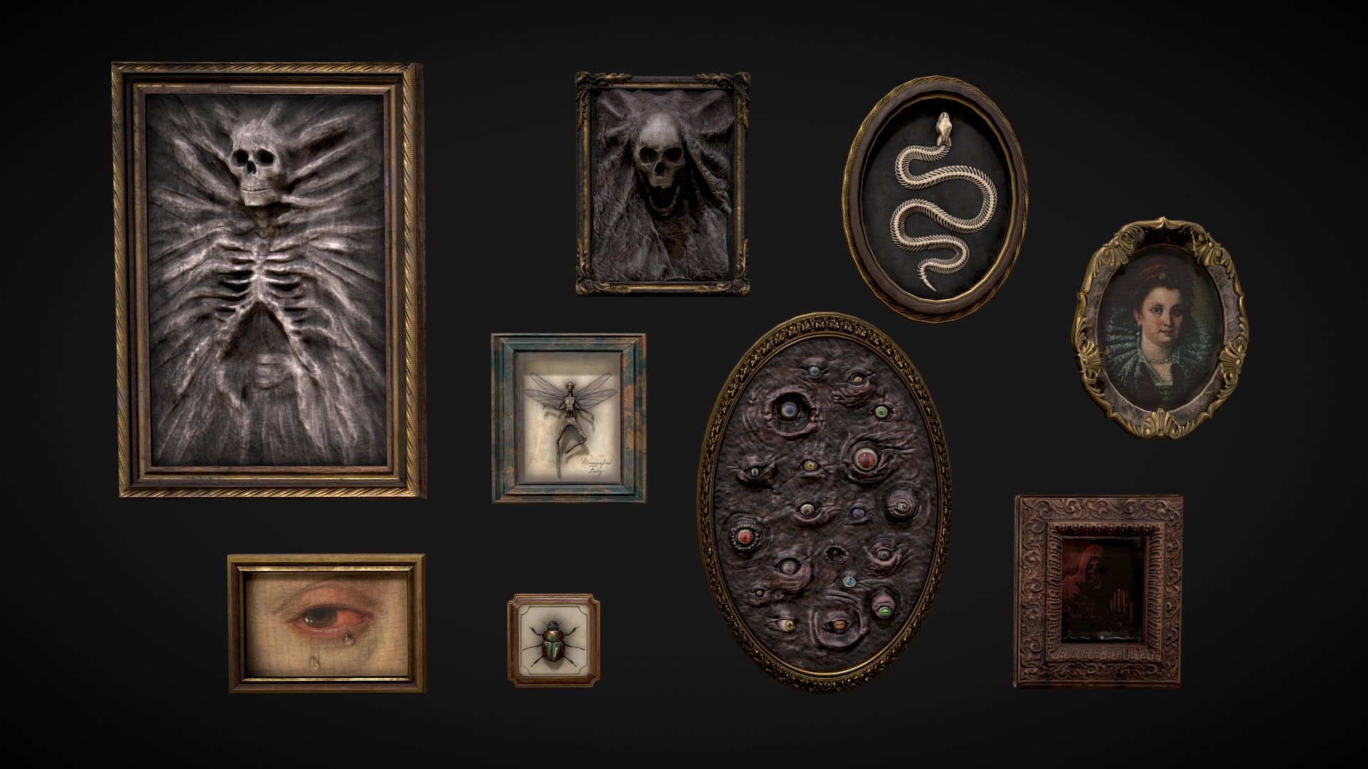 Paintings Wall Decorations – low poly pack