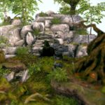 pixel forest environment 3d model