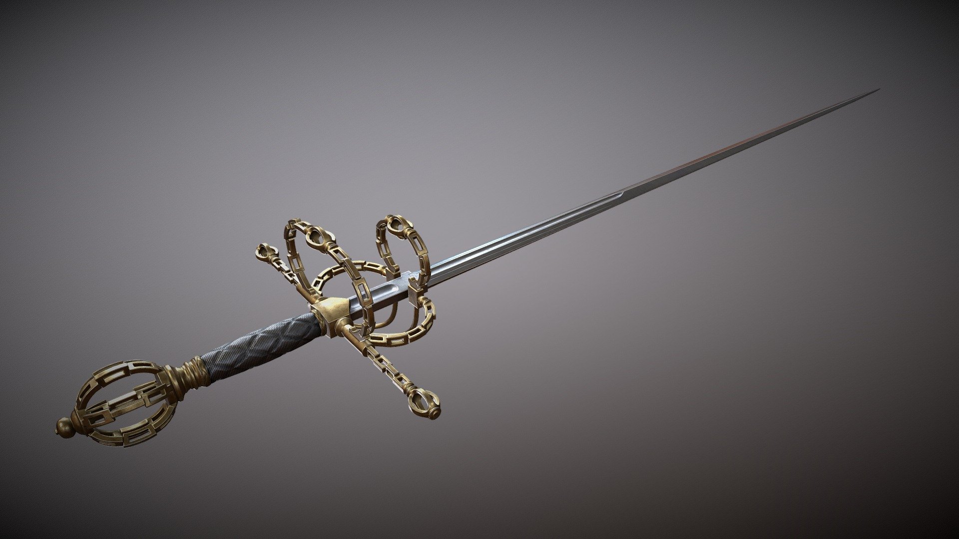 Rapier with”chain” hilt