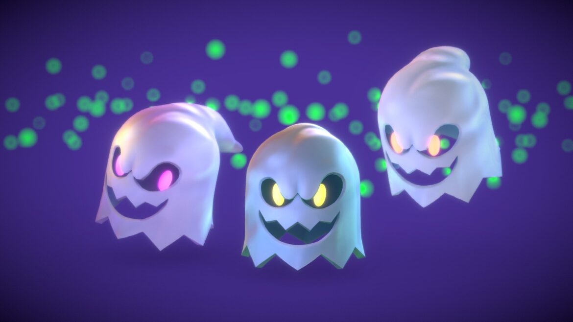 spooky ghosts 3d model