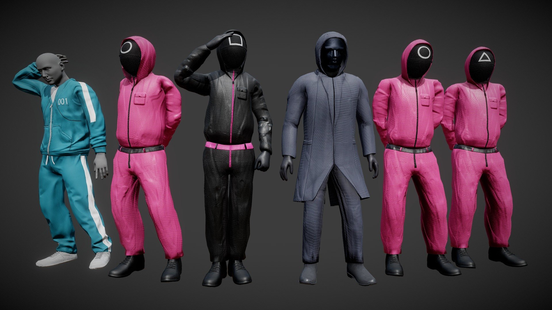 Squid Game 3D Model Pack