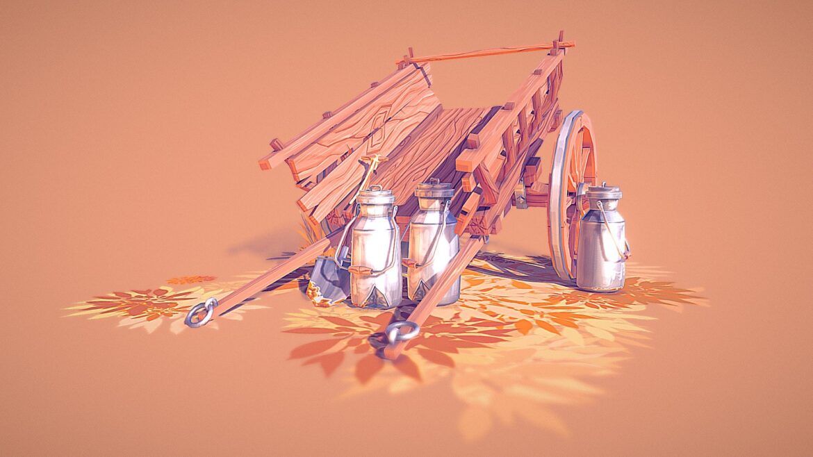 student work farm props 3d model