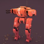 stylised mech 3d model