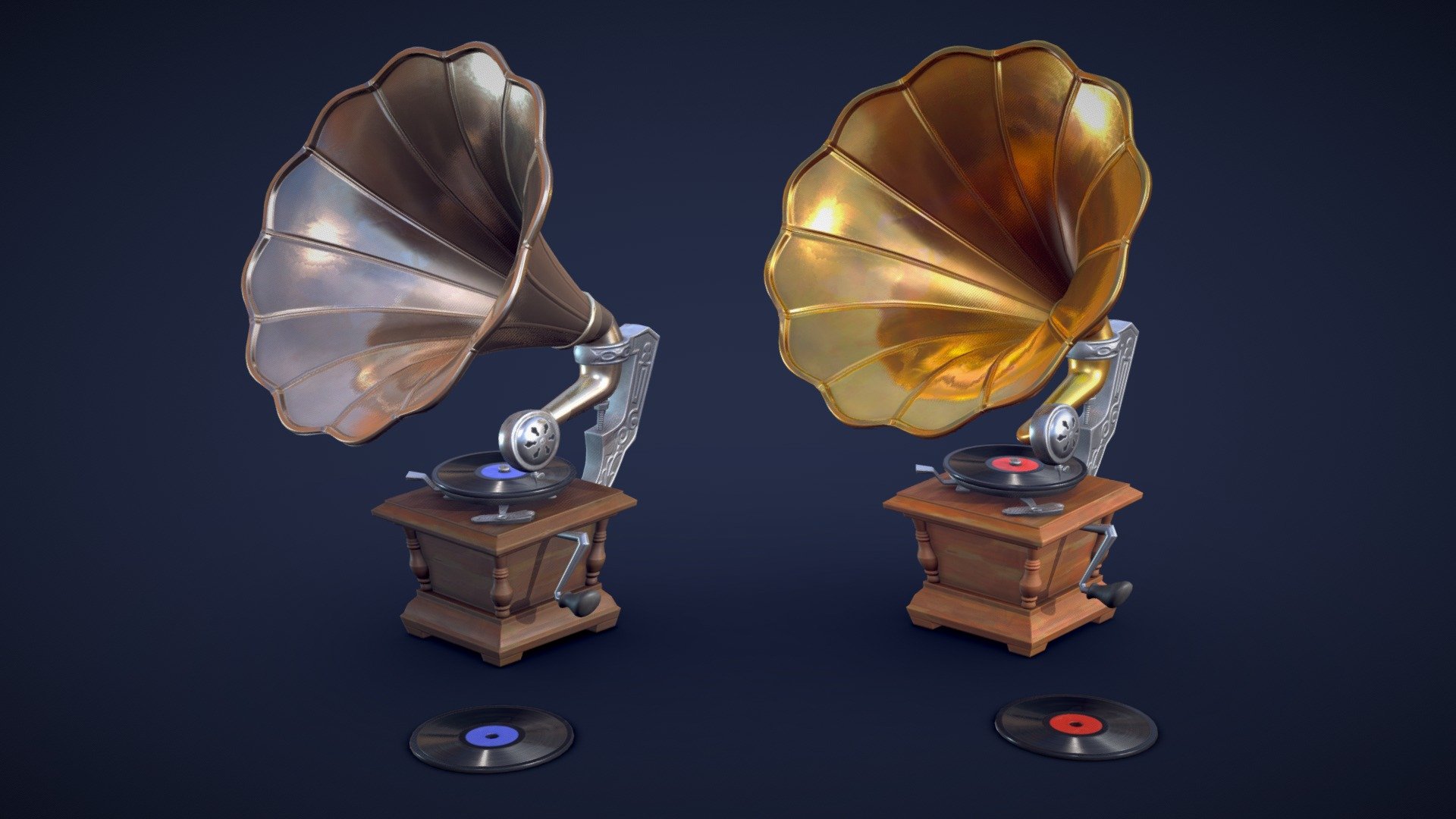 Stylized Gramophone – Low Poly