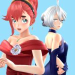 suletta and miorine 3d model