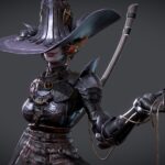 the huntress game ready character 3d model