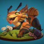 tiger cub beast stylized creature 3d model
