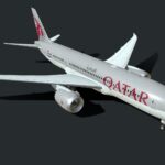 Boeing 787 Dreamliner 3d Model - Detailed 3D render of the Boeing 787-8 Dreamliner, showcasing its composite fuselage and raked wingtips.