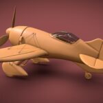gee bee r3 air racing toystyle 3d model