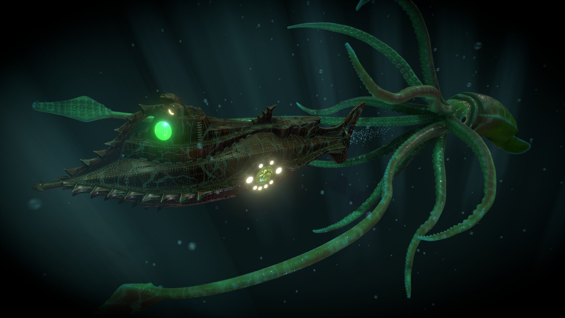 giant squid attack