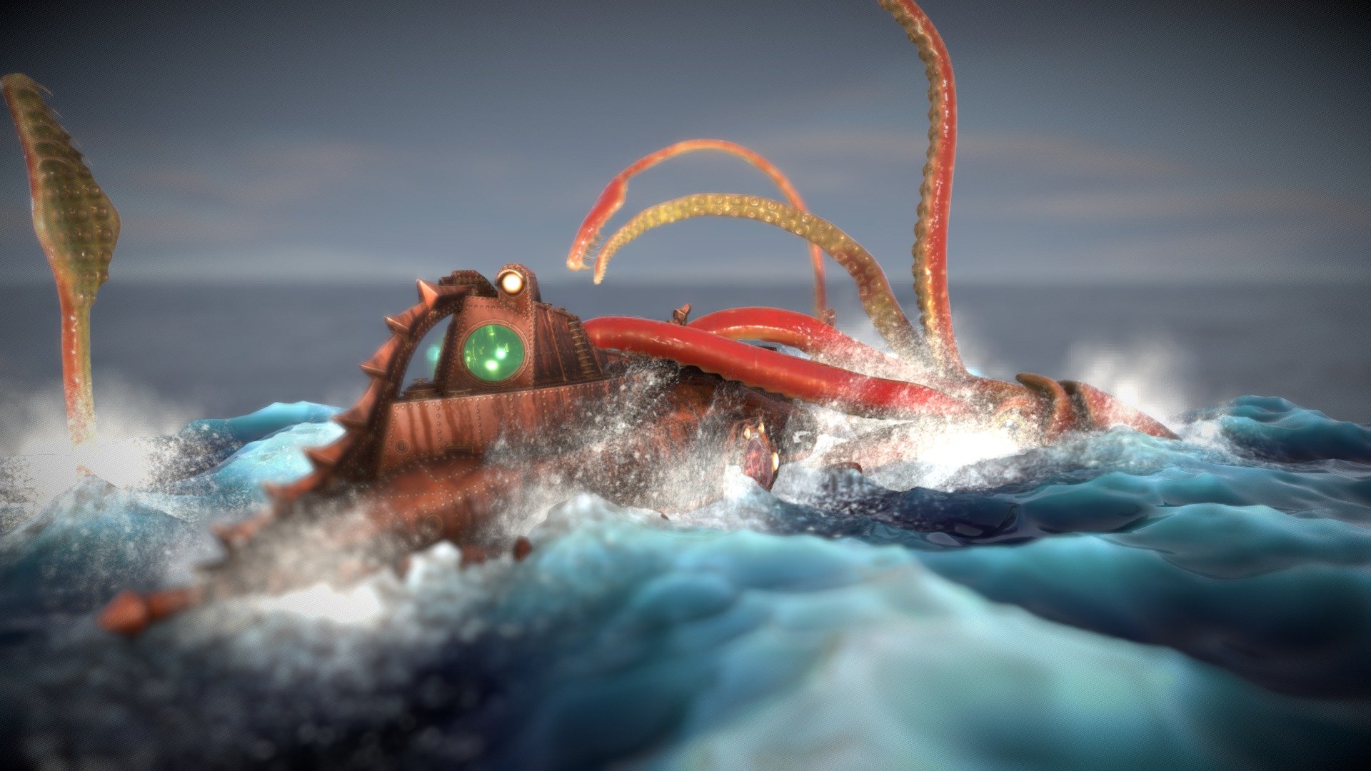 giant squid versus Nautilus