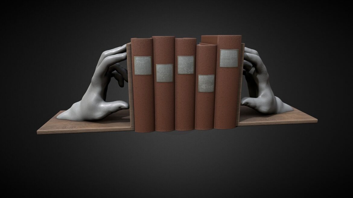 hands 02 bookends 3dprint 3d model