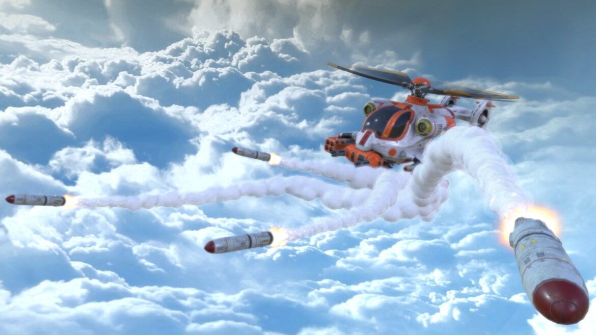 helicopter prototype bh 500 action 3d model