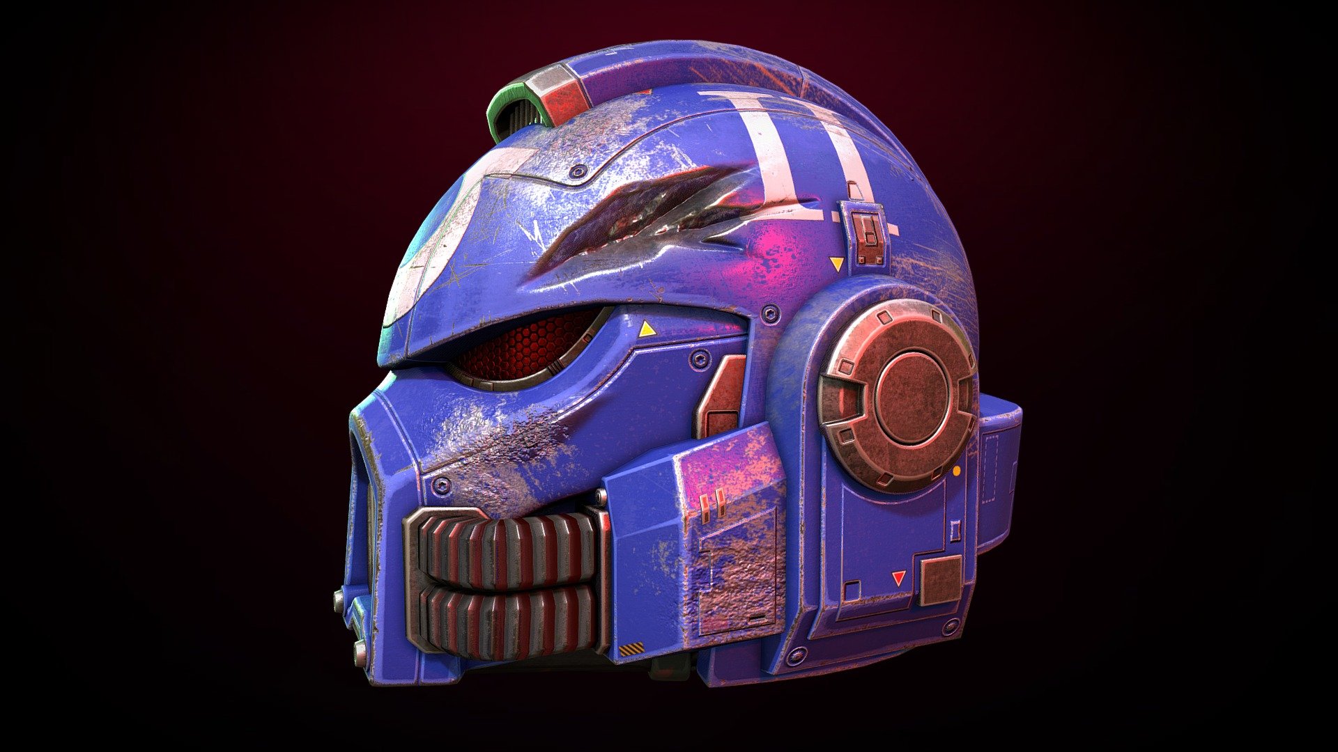 Helmet MK VIII Ultramarine damaged