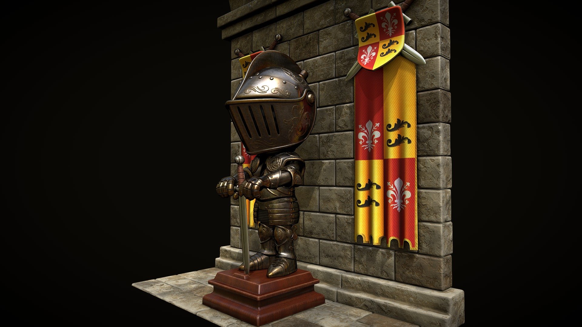 Knight armor of the lily (toy style)