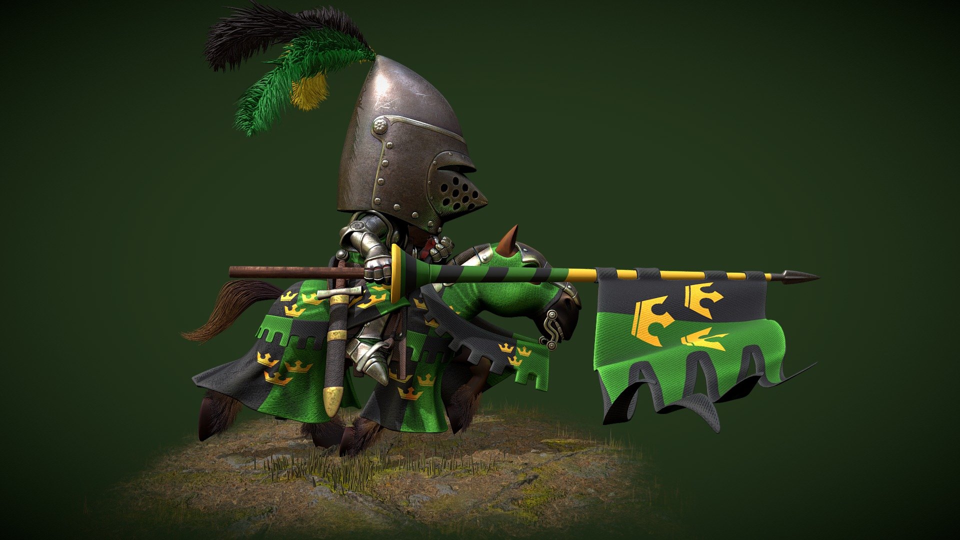 Knight of three crowns (toy style)