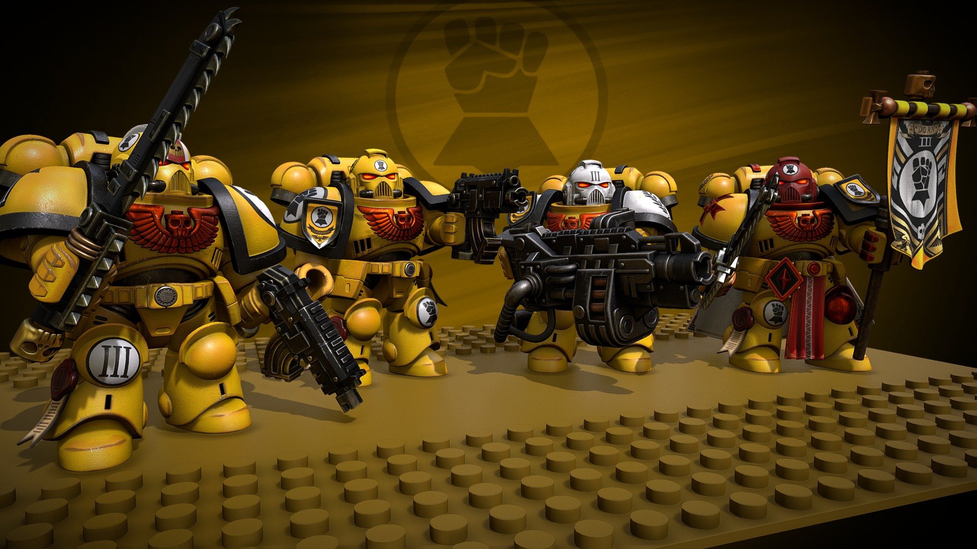 Lego Imperial First spacemarines W04k in action