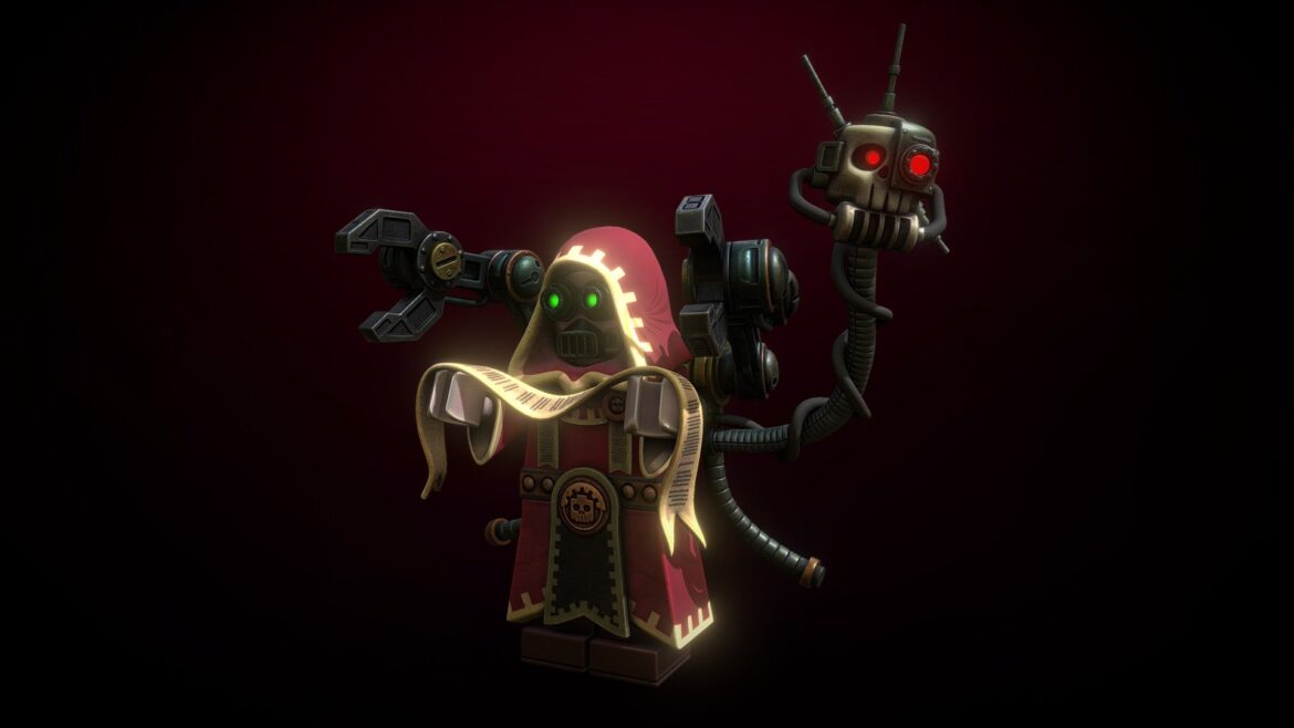 Lego Techpriest 3d Model - Lego Tech-Priest Adeptus Mechanicus Warhammer 40K 3D Model Fan Art