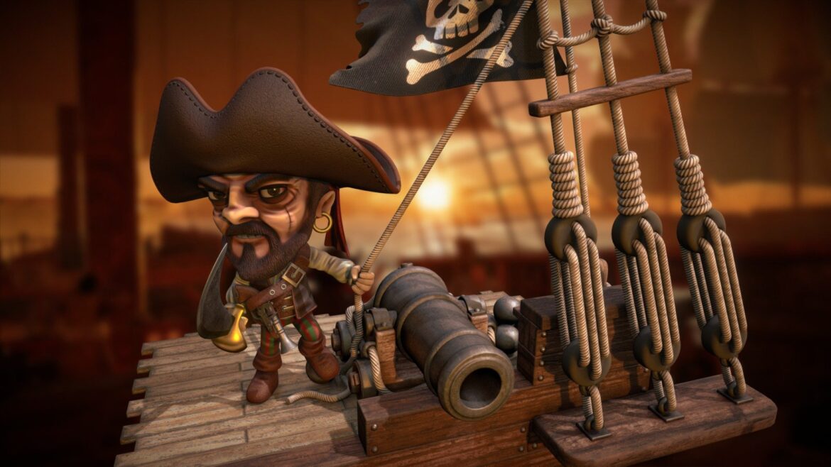 little jack on the galleon 3d model